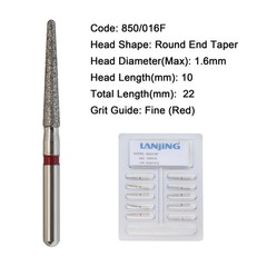 Dental Burs Diamond FG Round End Taper Cylinder High Speed Friction Grip 850 856