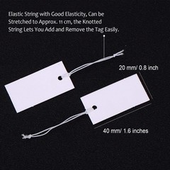 Shappy 300 Pcs 0.8 x 1.58 Inches White Price Display Tags Marking Labels Disp…