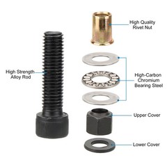 58 PCS Manual Rivet Nut Gun Kit M3- M10 Threaded Insert Tool For Automotive DIY