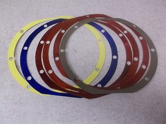 Aluminum Round Shim Kit Red 002 988-177-05-002 Blue .005 Brown .010 Yellow .020