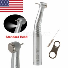Dental Fiber Optic LED Push Handpiece Standard Head Turbine Fit 1/5/10