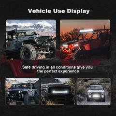 Off-Road LED Light Bar & Pod Kit: 52″ Combo Beam & 4×4″ Lights