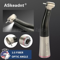 1:5 ratio Dental Fiber Optic LED Contra Angle Handpiece Inner 4 Spray /Rotor
