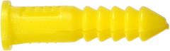 370326 Ribbed Plastic Anchor, 4-6-8 X 7/8-Inch, Yellow, 100 count (Pack of 1)