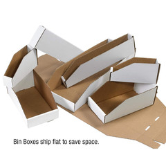 BBINMT624 Open Top Bin Boxes, 6″ X 24″ X 4 1/2″, Oyster White (Pack of 50)