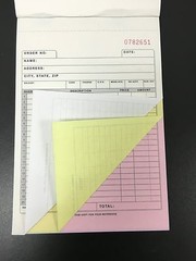 Sales Order Book / Receipt Book ~ 50 Triplicate Forms ~ Carbonless, 5.5″x8.5″