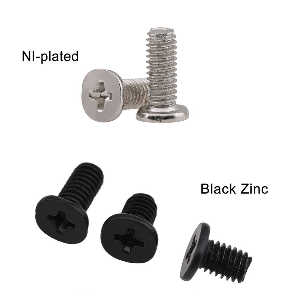 Big Thin Flat Cross Head screw M2M2.5M3M4 Ni-plated/Black Zinc CM