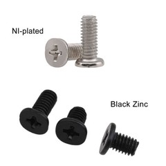Big Thin Flat Cross Head screw M2M2.5M3M4 Ni-plated/Black Zinc CM