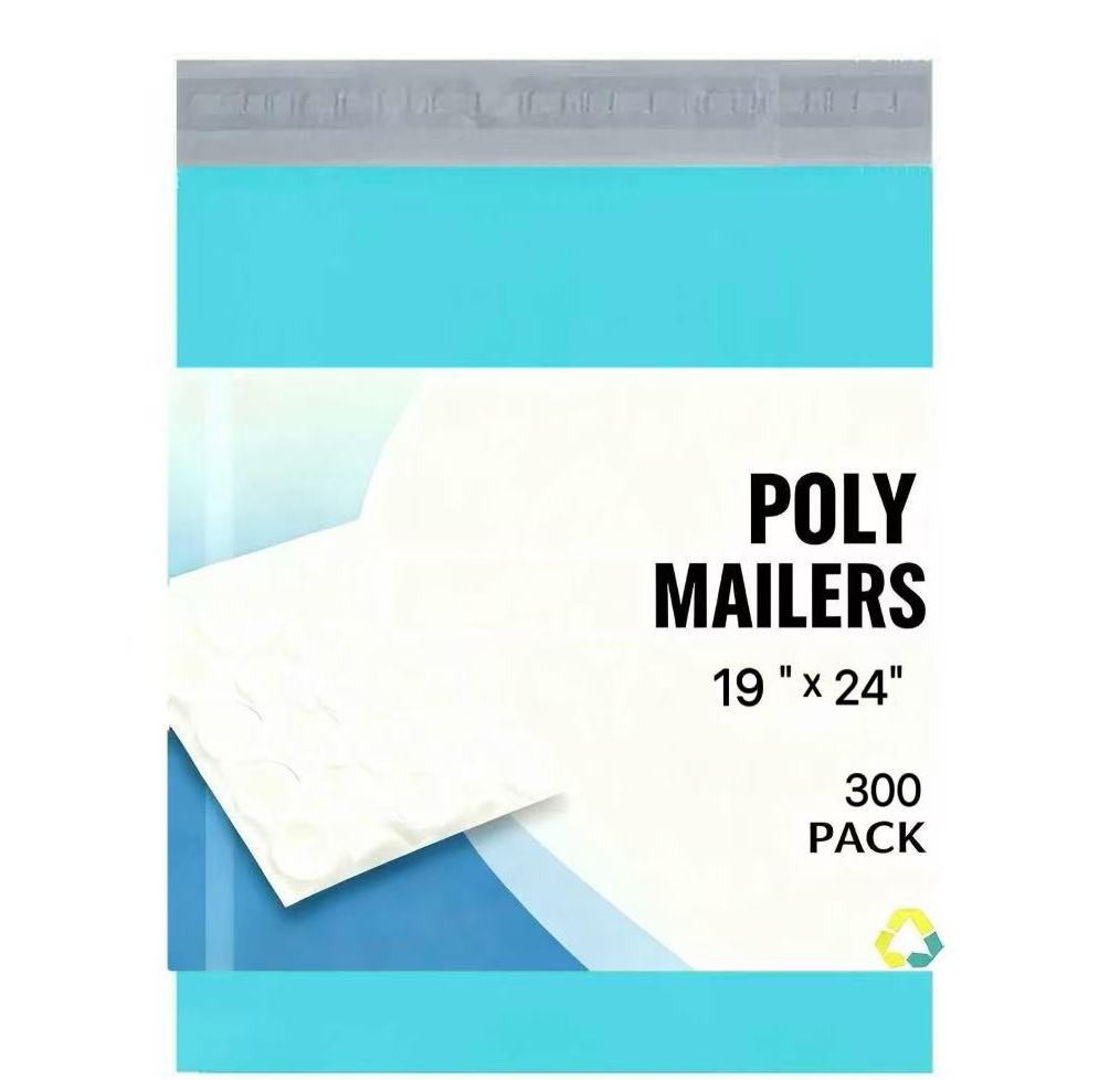 #7 19×24 Poly Mailers Envelopes Shipping Bags TEAL (Green) 300 Pieces