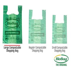 Biobag Usa 100 Certified Compostable Shopping Bags 20 Lb Capacity 10 Gallon 500
