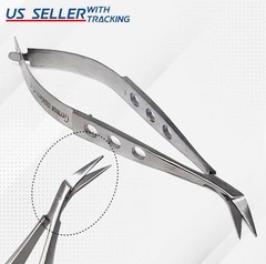 Castroviejo Angled Scissors Sharp/Sharp Squeeze Spring Action Micro Instruments