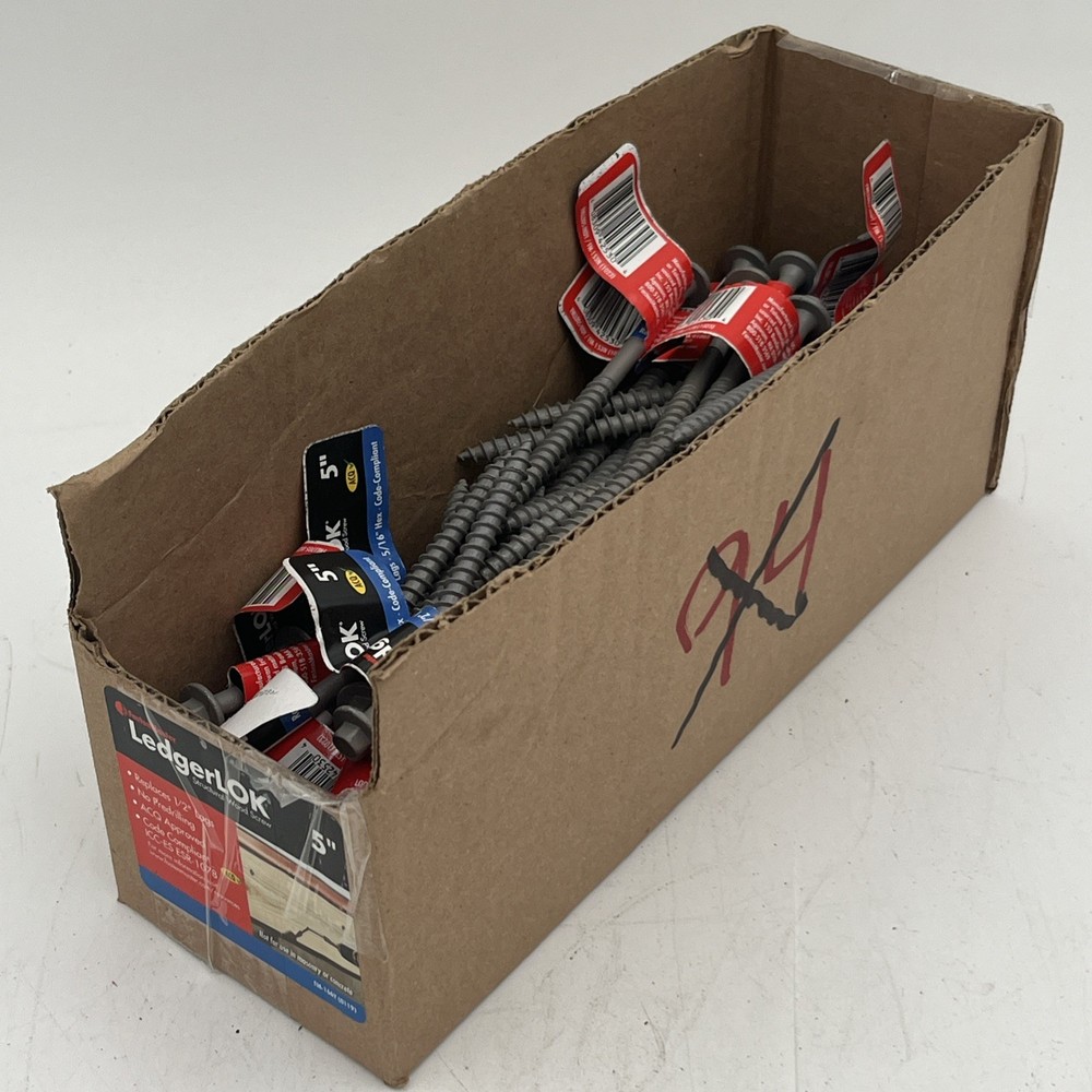 NEW!! 75-Pack FastenMaster LedgerLOK 5” Structural Wood Screws – FMLL005