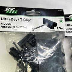 New 2-pack (25 per bag) Grip Fast Decking Clips Hidden Fastener System 230-8122