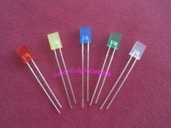 500pcs New 2x5x7mm Rectangle Red Yellow Blue Green White Diffused LED Leds Light