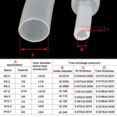 172 Pcs Clear Heat Shrink Tubing Kit Adhesive Lined Wire Tube Wrap Kit