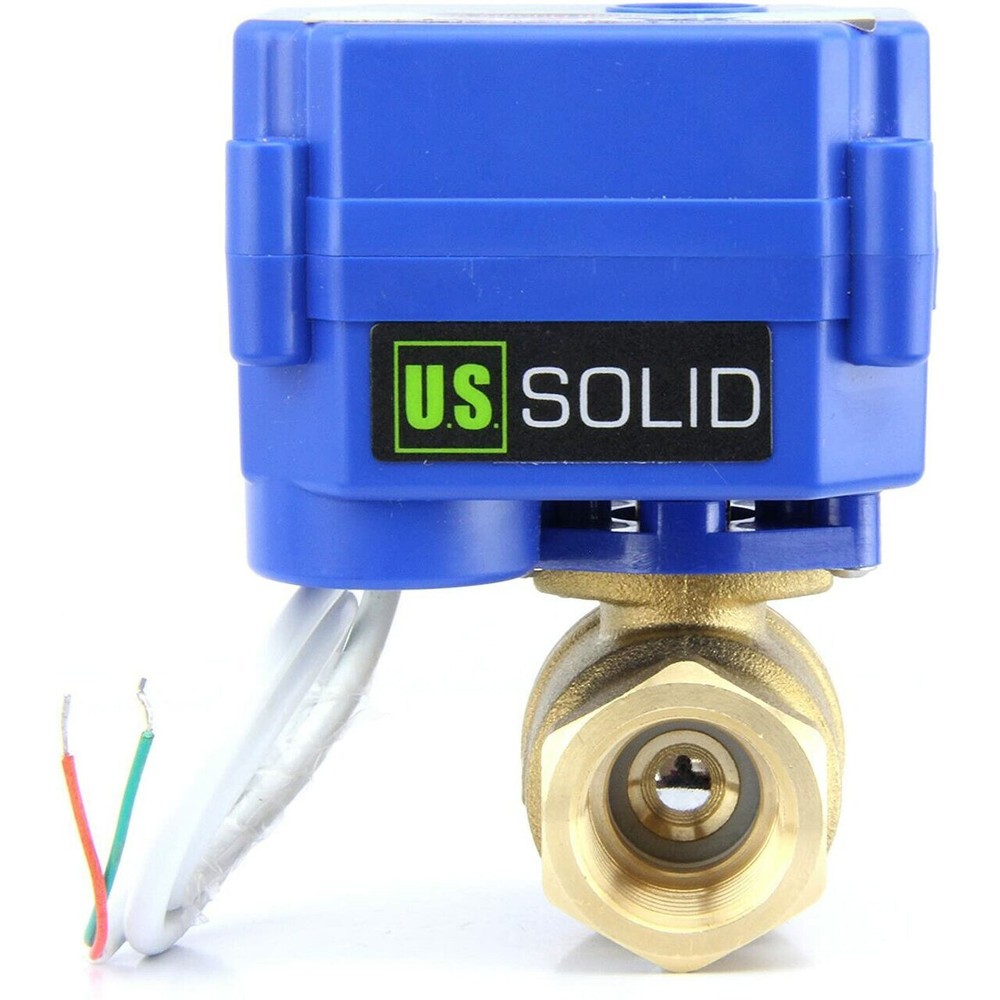 U.S. Solid 1″ NPT Motorized Ball Valve N/C 110/115/120/220/240 VAC 2-Wire Brass