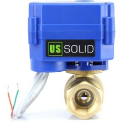 U.S. Solid 1″ NPT Motorized Ball Valve N/C 110/115/120/220/240 VAC 2-Wire Brass