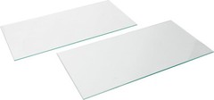 Tempered Glass Shelves 10″ Wide x 24″ Long x 3/16″ Set of 2 Beveled Edges