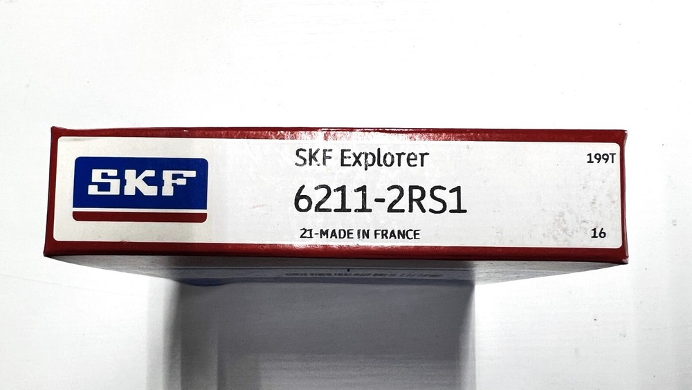 SKF 6211-2RS1 Rubber Shielded Ball Bearing 55X100X21mm New