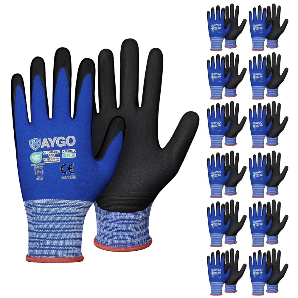 MicroFoam Nitrile Coated Safety Work Gloves – 1 Pair