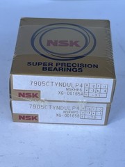 New Pair NSK 7905CTYNDULP4 Super Precision Angular Contact Ball Bearings B4