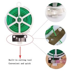 Twist Tie, 328 Feet (100m), green cable ties with Cutter, Garden Plant Ties Reus