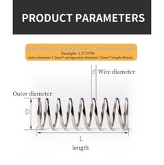 Compression Spring Wire Dia 2.0/2.5/3/4mm 304 Stainless Steel Pressure Spring