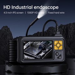 8LED IP67 Borescope Camera 10M/32.8Ft Flexible Cable 1080P HD 4.3 Inch Display