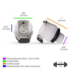 Vacuum Fittings Quick-Disconnect 1/4 Inch Barbed Male to Threaded Female 1 Set