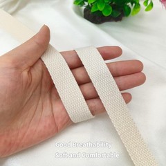 JESEP YONG 3/4 inch Cotton Webbing Strap 10 Yards Handles Bag Beige