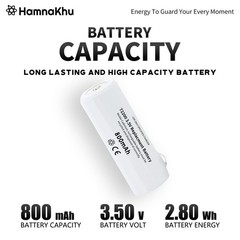 HamnaKhu Replacement Battery for Welch Allyn 72200-800mAh 3.5V 72200