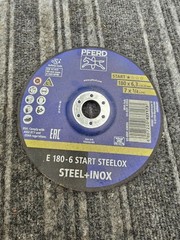 (QTY 5) PFERD 63890 Start Steelox Grinding Wheel 7″ x 1/4 x 7/8″ Arbor Type 27