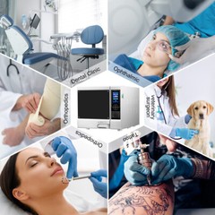 22L Class B Dental Medical Autoclave Vacuum Steam Sterilizer Bulit in Printer