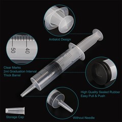12Pack 60ml Syringe for Liquid – Large Plastic Syringes Without Needle for Jello