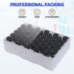 100x 10ml borosilicate Glass Vials w/Screw Caps Clear Liquid Sample Vial Bottles