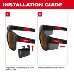 Brown Full Frame Anti-Scratch Safety Glasses with Removable Side Shields