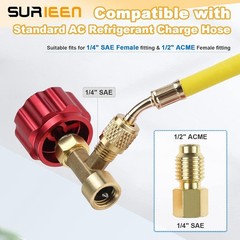R134a Can Tap Valve Â Self-sealing & Puncture Style W/ Tank Adapter for A/c