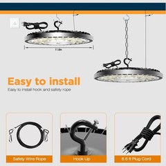 6500K UFO LED Garage Shop Lights – 320W Industrial Lighting w/ 5-