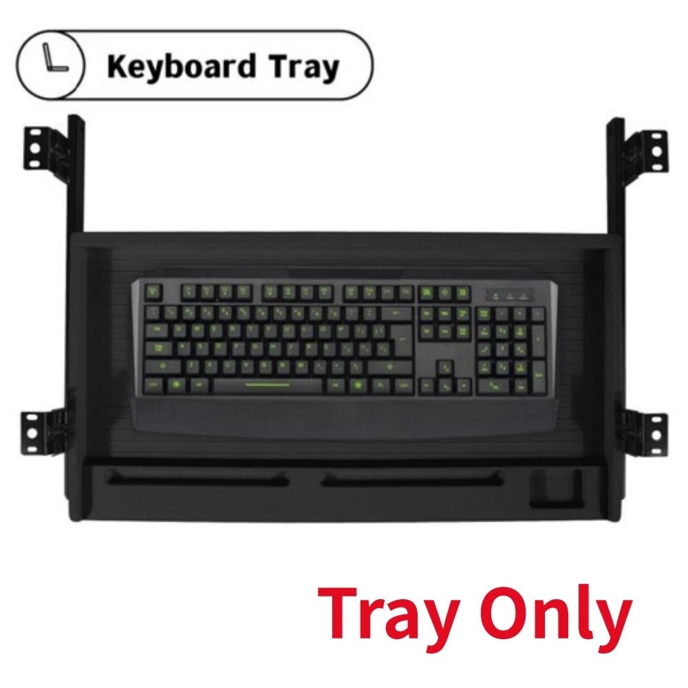 Slide Out Under Desk Keyboard Tray Pull Out Keyboard Drawer Shelf w/ Pen Holder