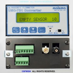NEW TOKYO KEISO malema 3L/min Teflon PFA Ultrasonic Liquid Flow Sensor w/Meter