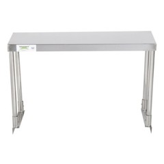 12″W x 30″D x 19″H Stainless Steel Single Deck Overshelf For Work Prep Tables