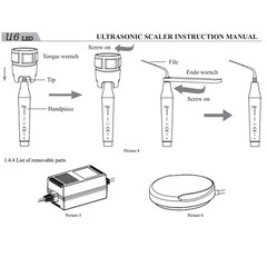 Woodpecker U6 LED Dental Ultrasonic Scaler Scaling Perio Endo Handpiece + 7 Tips