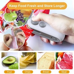 Mini Heat Bag Sealing Machine Package Sealer Bags Plastic Food Sealer Clip Bag