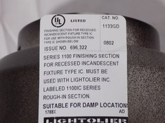 Lytecaster Steep Slope Reflector Trim 30-45 Degrees Finish: Specular Gold