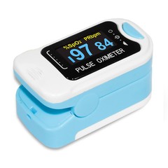 Finger Tip Pulse Oximeter Blood Oxygen SpO2 PR Monitor OLED CMS50NA Blue USA FDA