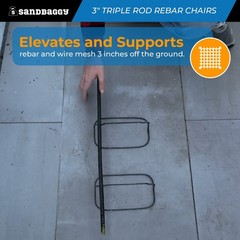 3 in Steel Rebar Chairs for Concrete Footings – Triple Rod Capacity – Sandbaggy