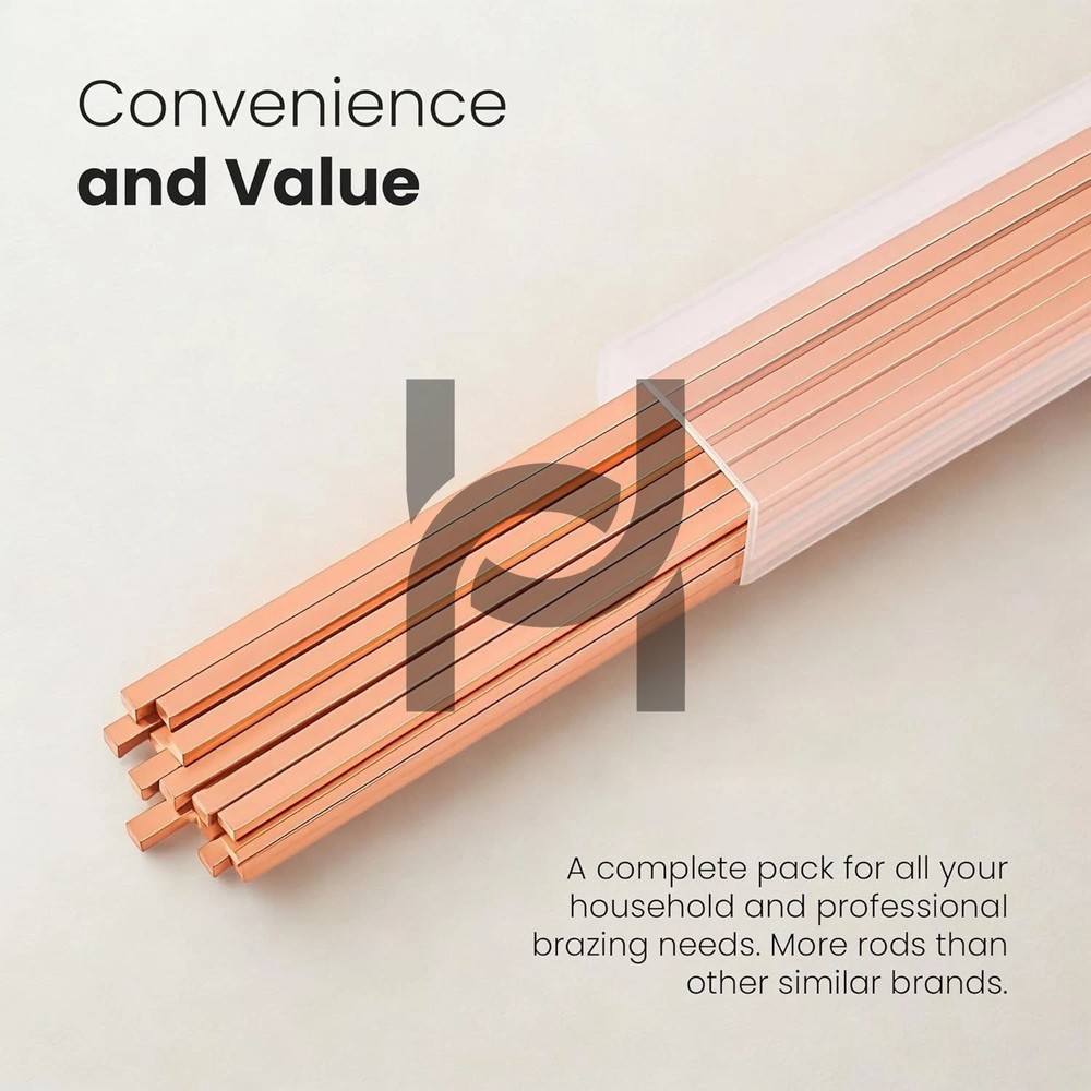 15% Silver Brazing Rods BCuP-5 For HVAC Industrial Welding 10Pcs
