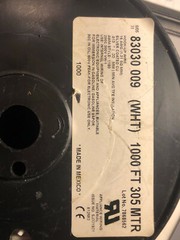 HOOK-UP WIRE 16 AWG SILVER COATED CU 83030 009 WHITE 900 FT