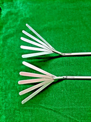 2pc Laparoscopic Fan Retractor 5 Blades Articulation 5mm Reusable Instruments