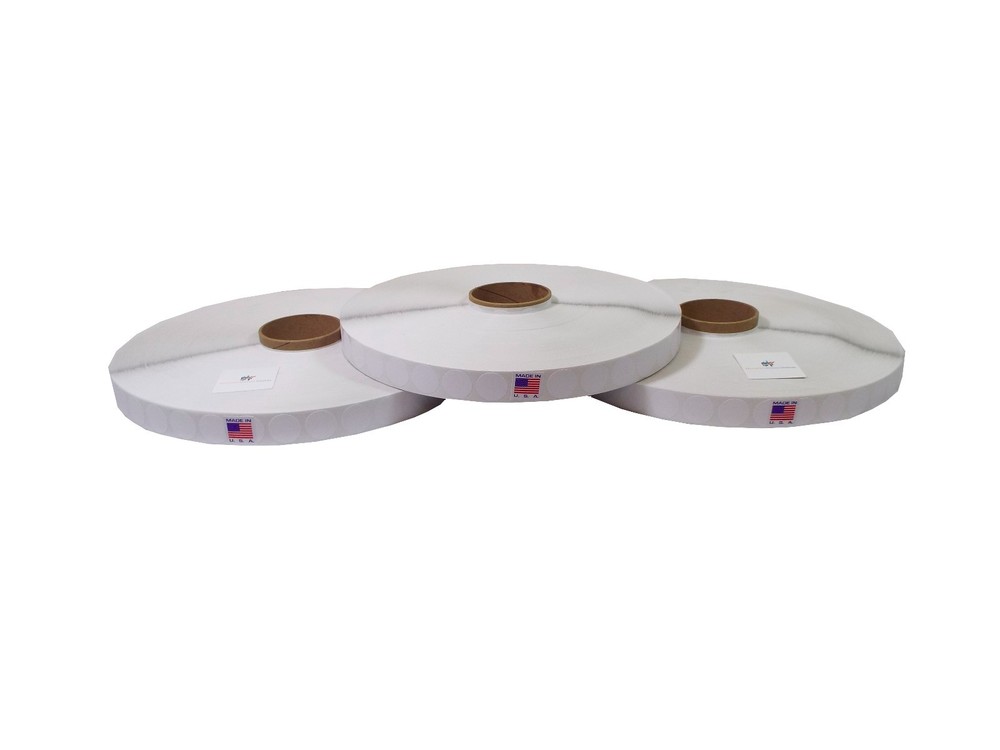 White 1″ Wafer Seals 30,000 Tabs Per Roll Save 2 Rolls Per Box Postage Supplies